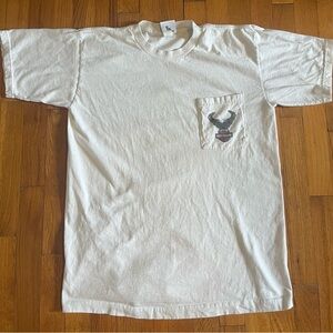 Harley Davison Vintage White Cotton Tee Size Large